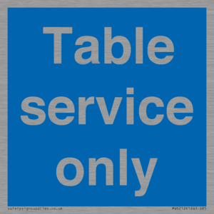Table service only